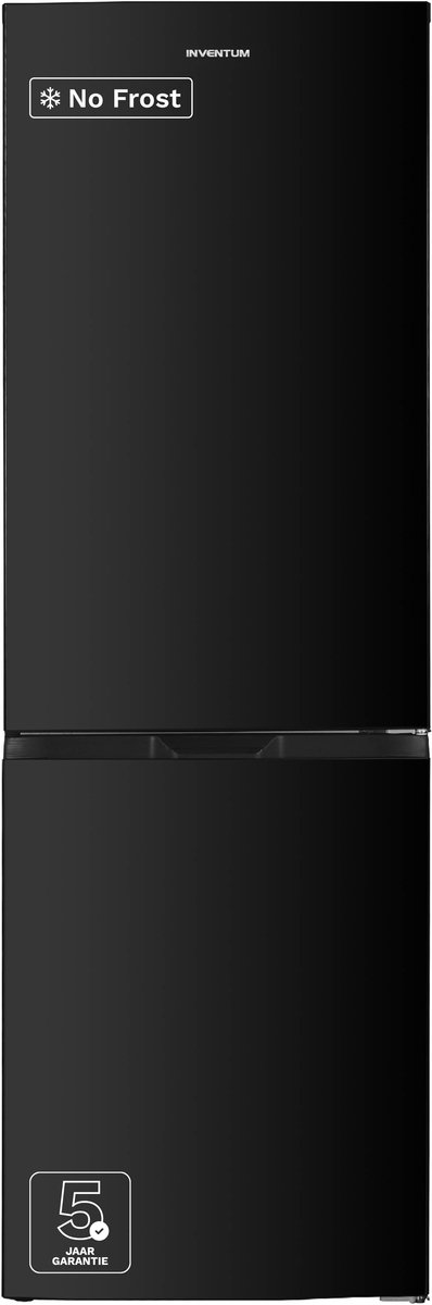 Inventum KV1840B No Frost energiezuinige koel-vriescombinatie - 184 cm hoog - 327 liter - Superkoelen - Supervriezen - Energielabel C - Vrijstaand - Zwart