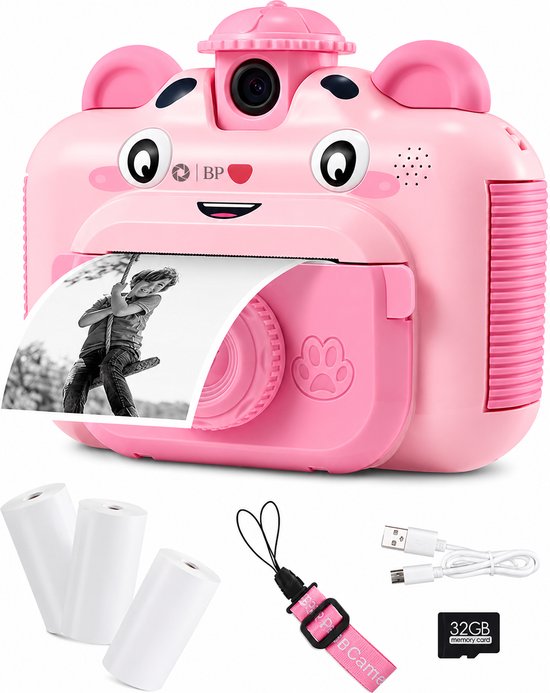 Appareil Photo Enfant Avec Impression Thermique – 48 MP, Zoom 16x, Écran 2,4” – Cadeau Anniversaire Créatif