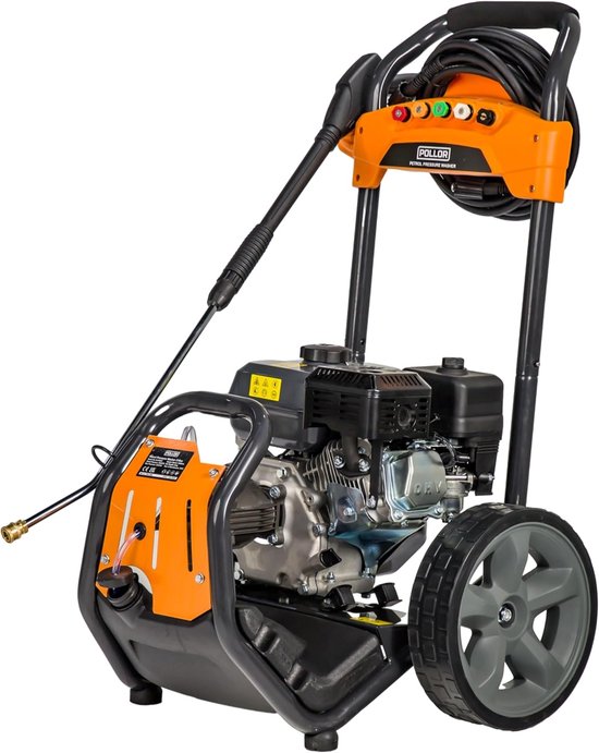 Hogedrukreiniger - Hoge druk - Buiten reinigen - Benzine aangedreven - 3950 PSI - Oranje — afbeelding 5