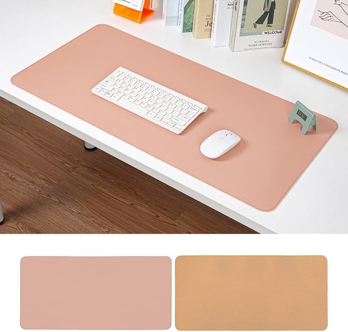 Bureau Onderlegger - Desk Pad - Bureau Bescherming - Dubbelzijdig Gebruik - 120x60cm - Roze