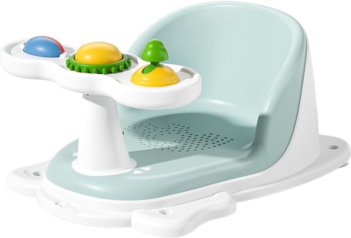 Kinder Badstoel - Douchezitje Baby - Veilig Badvieren - Sterke Zuignappen - 41 x 28 x 19 cm - Wit