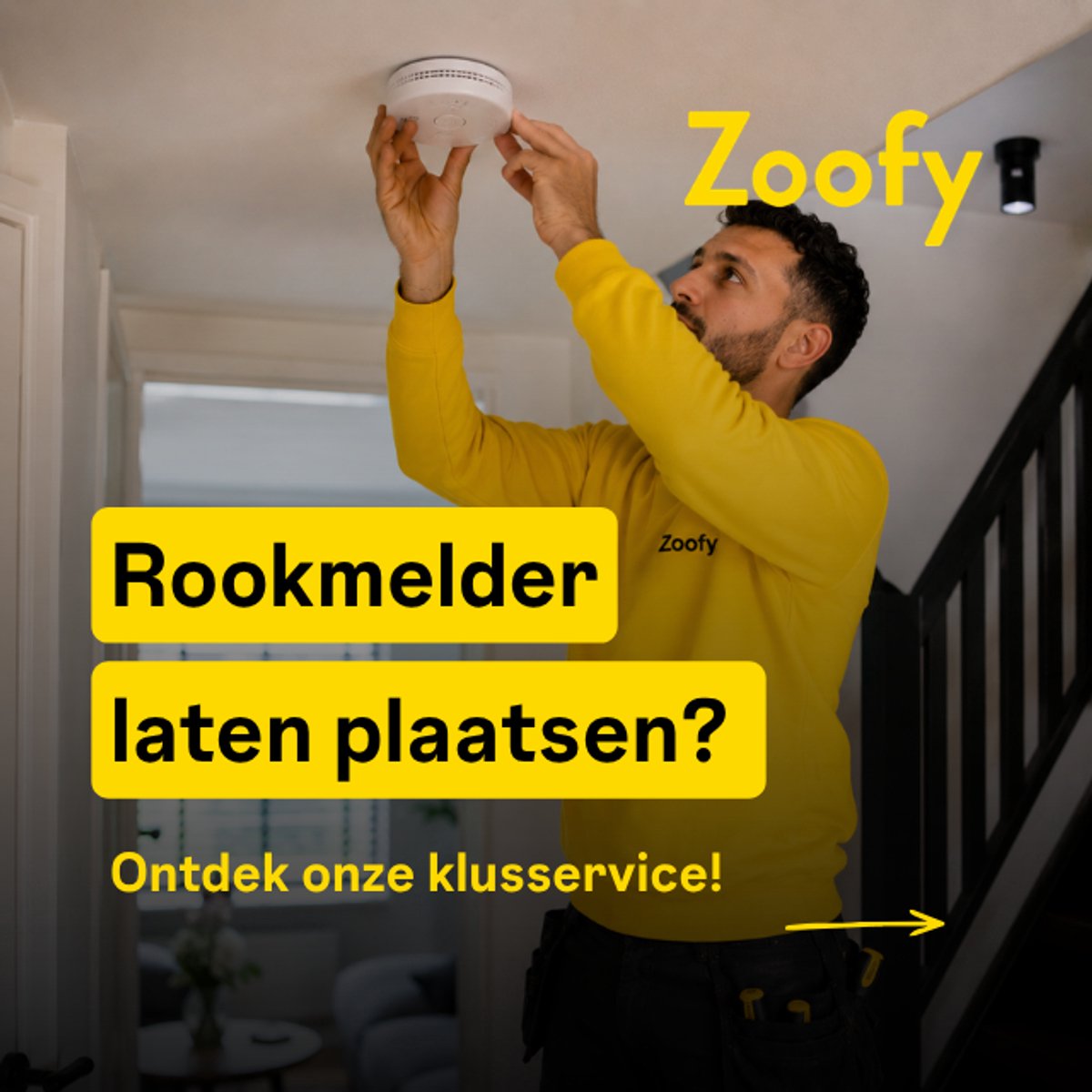 Installatie rookmelder - Bedraad - Door Zoofy in samenwerking met bol.com - Installatie-afspraak gepland binnen 1 werkdag
