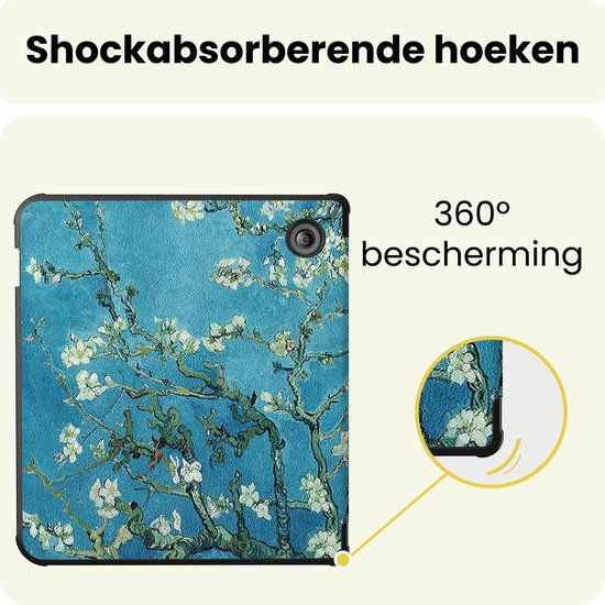 Hoes Geschikt voor Kobo Libra 2 - E-reader Hoesje Bescherm Hoesje Case Sleep Cover - Hoes Geschikt voor Kobo Libra 2 Hoesje - Bloesem — afbeelding 4