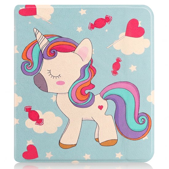 Hoes Geschikt voor Kobo Libra 2 - E-reader Hoesje Bescherm Hoesje Case Sleep Cover - Hoes Geschikt voor Kobo Libra 2 Hoesje - Eenhoorn — afbeelding 5