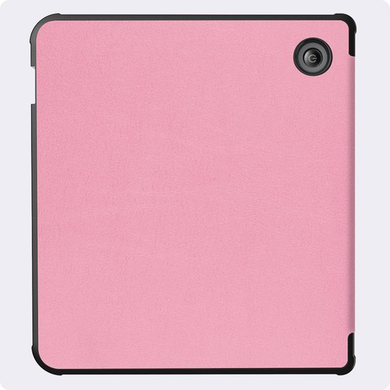 Hoes Geschikt voor Kobo Libra Colour - Met Screenprotector - Luxe E-reader Bescherm Case - Hoesje Book Cover - Roze — afbeelding 5