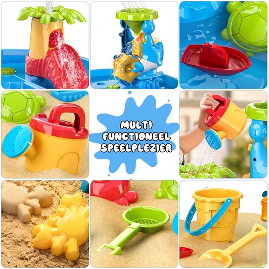Dreamhigh® Waterspeeltafel - Multifunctionele Watertafel voor Buiten - Zand - en Waterspeeltafel voor Kinderen van 1–4 Jaar - Waterspeeltafel voor Strand - en Zomeractiviteiten