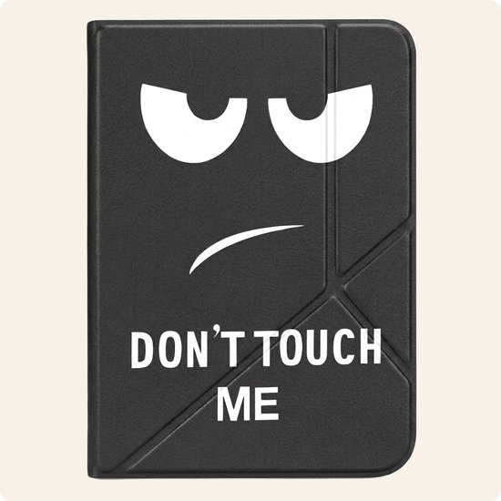 Hoesje Geschikt voor Kobo Clara BW Hoes Book Case Trifold - Hoes Geschikt voor Kobo Clara BW Hoesje Book Cover - Don't Touch Me van Hoesje  — afbeelding 4