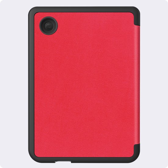 Hoes Geschikt voor Kobo Clara 2E - Luxe E-reader Trifold Case - Bescherm Hoesje Book Cover - Rood — afbeelding 4