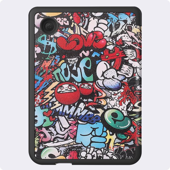 Hoes Geschikt voor Kobo Clara 2E - Luxe E-reader Trifold Case - Bescherm Hoesje Book Cover - Graffity — afbeelding 4