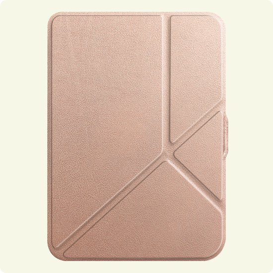 Hoes Geschikt voor Kobo Nia - E-reader Bescherm Hoesje Case Sleep Cover Trifold - Hoes Geschikt voor Kobo Nia Hoesje - Rosé Goud — afbeelding 5