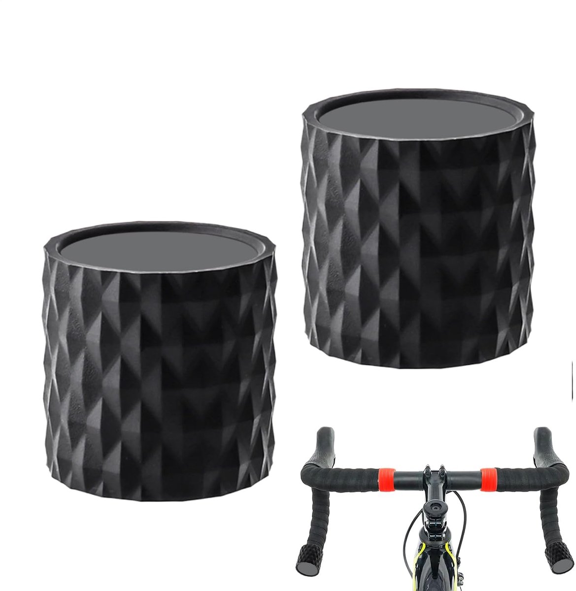 Fietsstuur Eindkappen - Stuur Hulzen - Comfortabel Fietsen - Antislip Textuur - 25-32 mm - Zwart