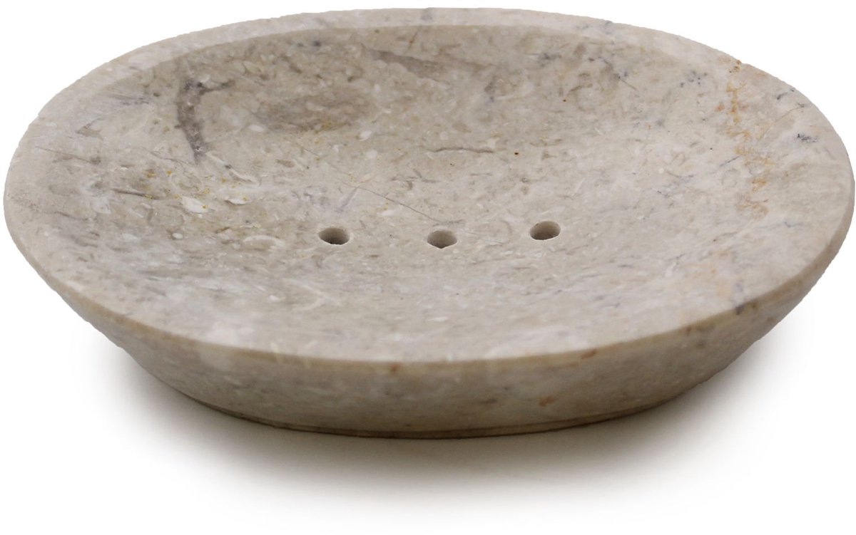 Classic Oval Cream Marble Soap Dish