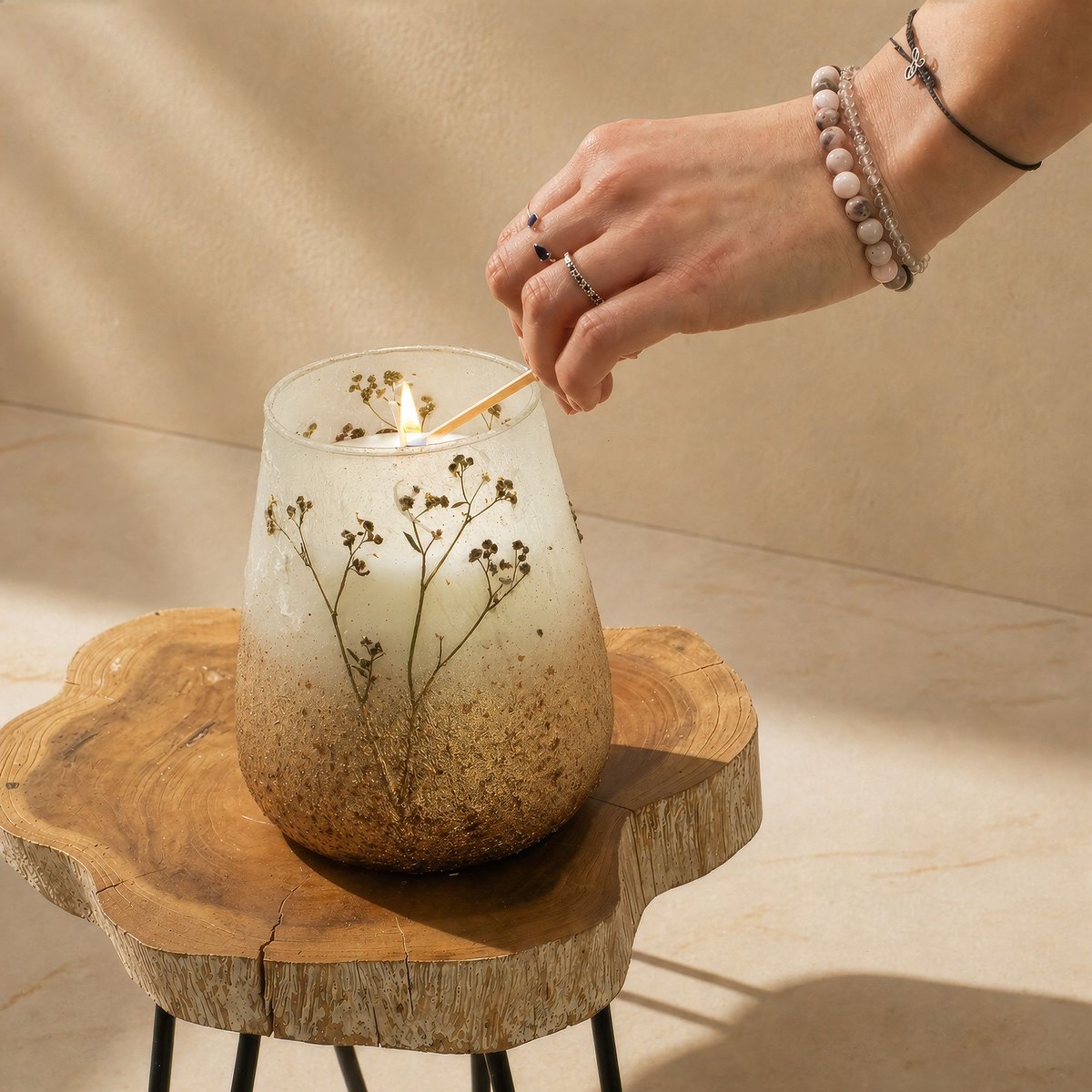 Ancient Wisdom Tall Glass Jar Candles - Wildlight Woods multicolor