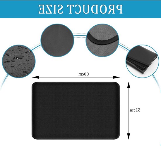 Siliconen inductiebeschermingsmat 52 x 80 cm, hittebestendig tot 300 °C, krasbestendig en isolerend voor inductiekookplaten, ideaal voor keukenbescherming — afbeelding 5