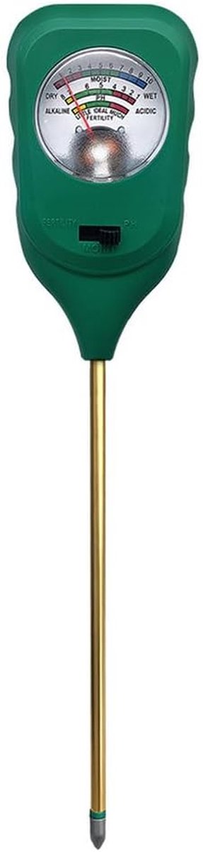 Grondmeetapparaat 3-in-1 - Bodemtester Tuin - Planten Verzorgen - Geen Batterij Nodig - 29 x 5 x 3 cm