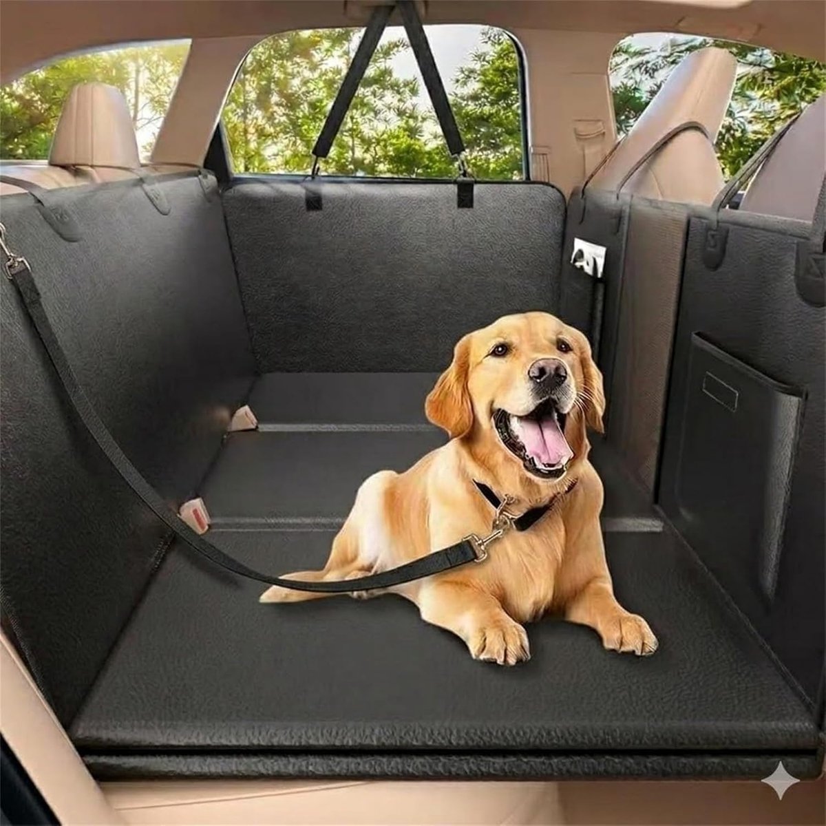 Autostoelhoes Honden - Beschermhoes Auto - Reizen met Huisdier - Waterdicht Krasbestendig - Universeel Model - Zwart