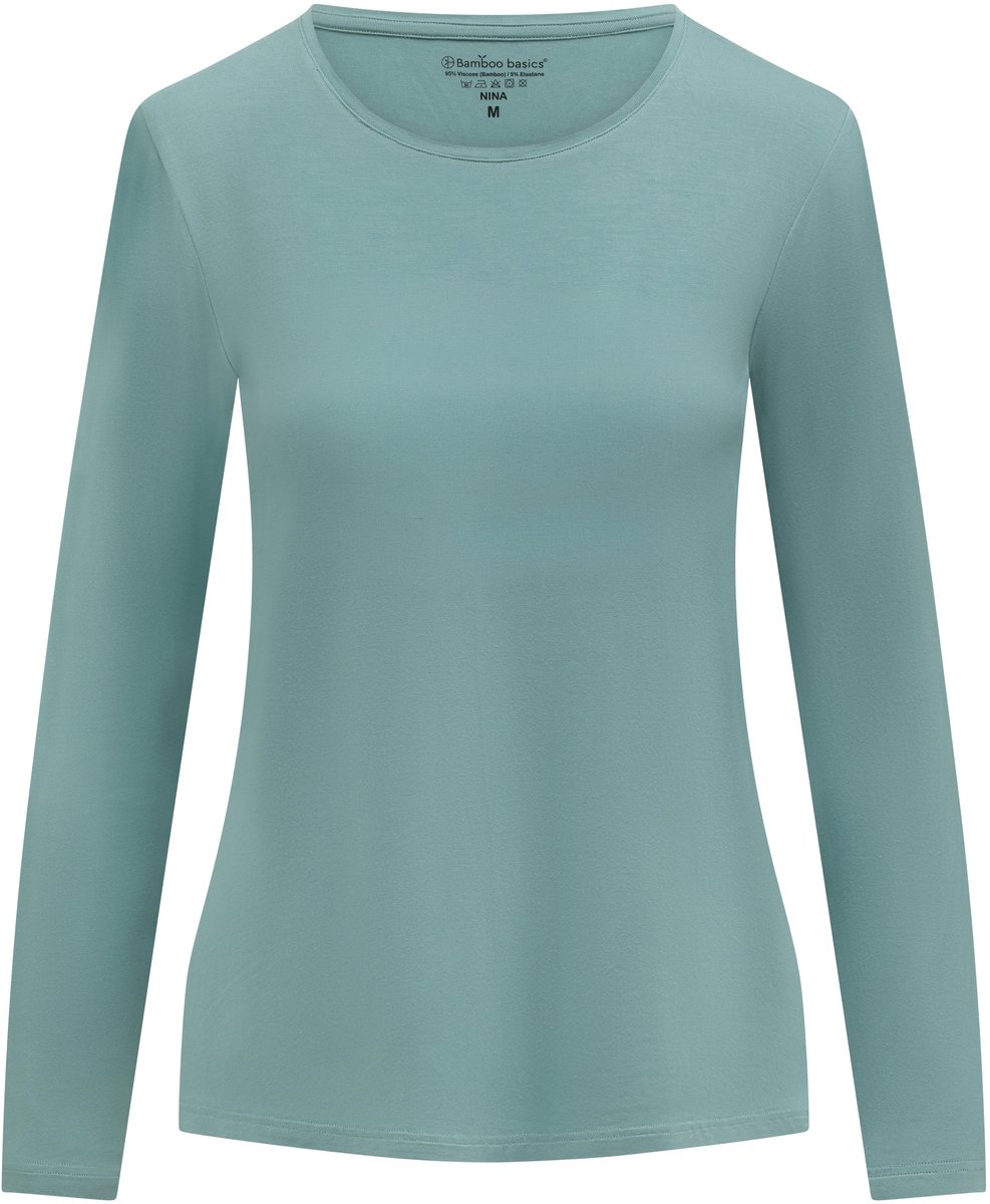 Bamboo Basics Pyjama Set Dames Lange Mouw Nina - [Groen] Pyjamaset - Maat XXL - Pyjama Bamboe - Pyjamaset Dames Volwassenen
