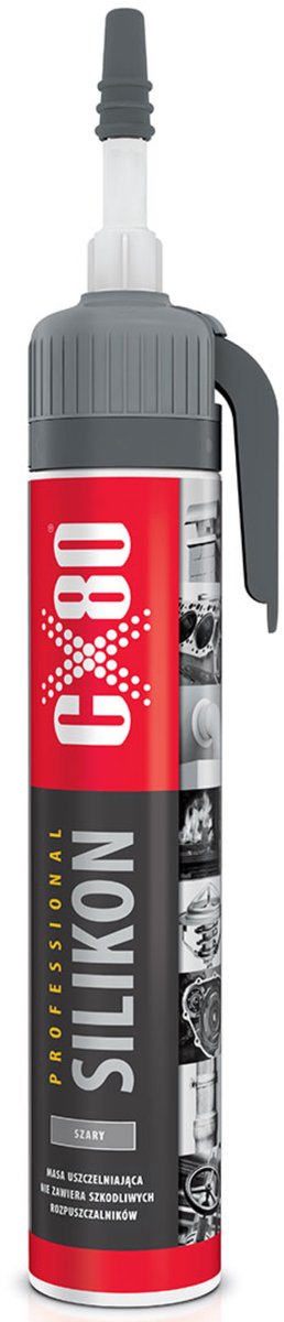 CX80 Premium - Professionele Ecologische Siliconenkit - Grijs - 210g - Hoge Temperatuur