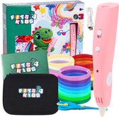 Fits4Kids 3D Pen Starterspakket voor Kinderen - Draadloos, 60M PCL Filament, XL Koffer & Videocursus - Vanaf 6 Jaar - Roze