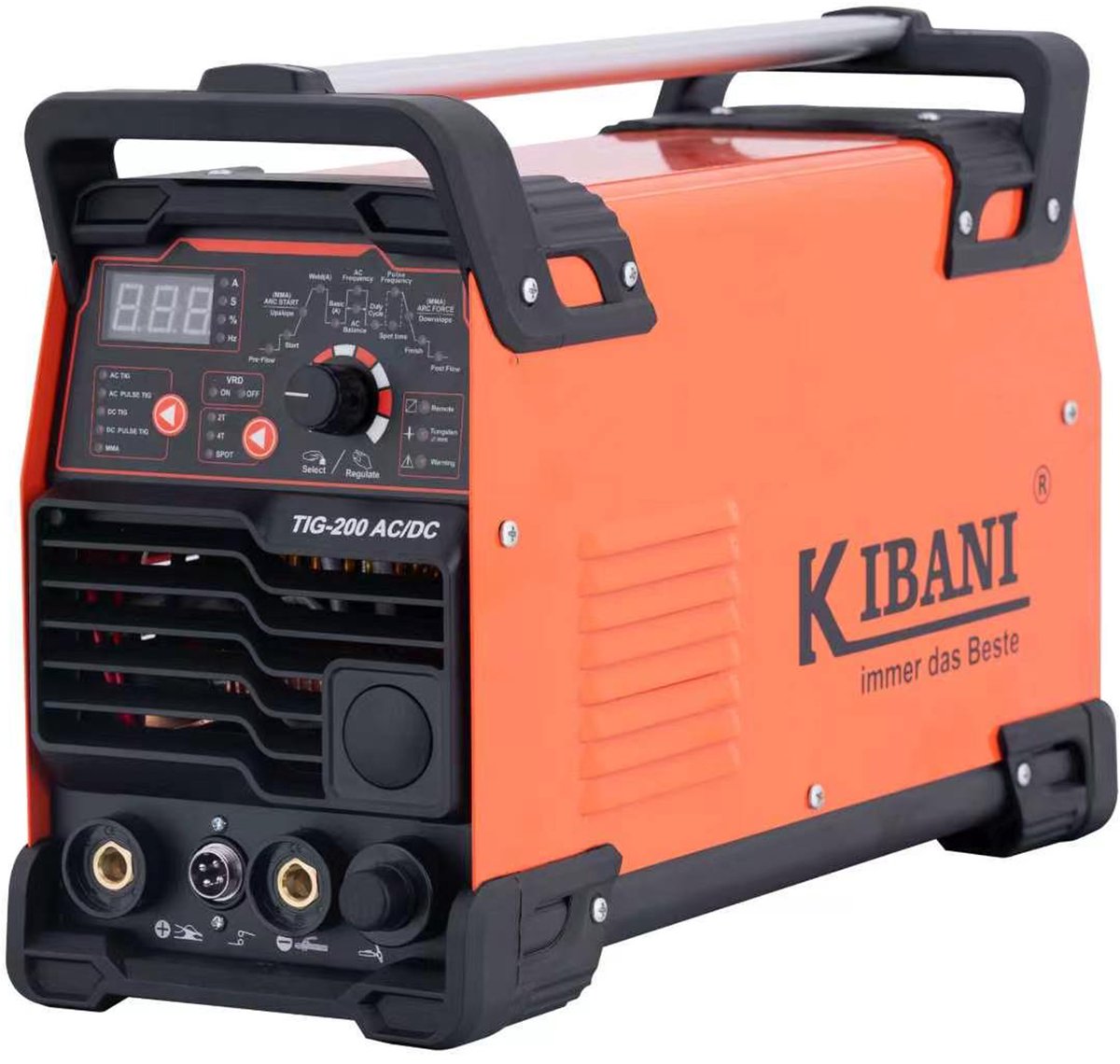 Kibani Lasapparaat AC/DC - TIG & MMA Lasapparaat tot 200A - IGBT-Inverter-Technologie - AC/DC Functie - Elektrisch Lasapparaat 220V - Aluminium / RVS / Elektrode Lassen