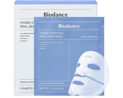 Biodance Real Deep - Gezichtsmasker - Hydro Cera-Nol - 4 Stuks
