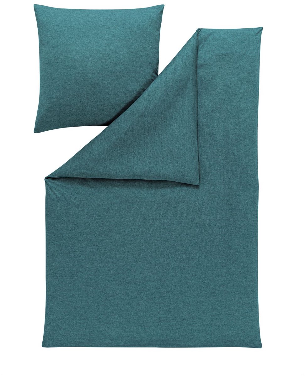 Estella Takoma 6873.050 - Tweepersoons dekbedovertrek - Mako Interlock-jersey - Petrol - 200 x 220 cm Petrol;Groen
