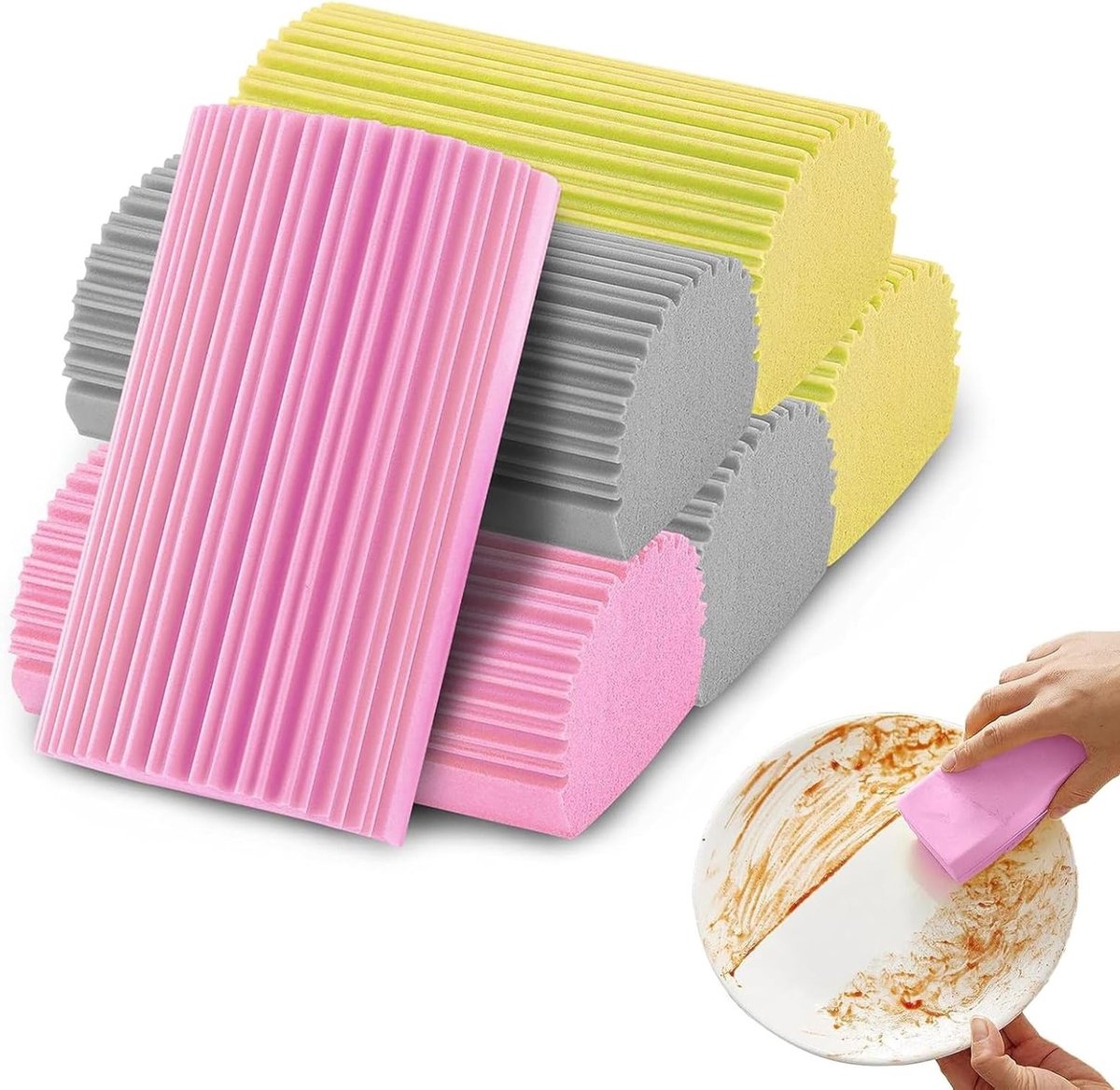 Herbruikbare vochtige schone stofspons - 6 stuks, super absorberend en duurzaam voor stof, haar en vlekken op diverse oppervlakken
