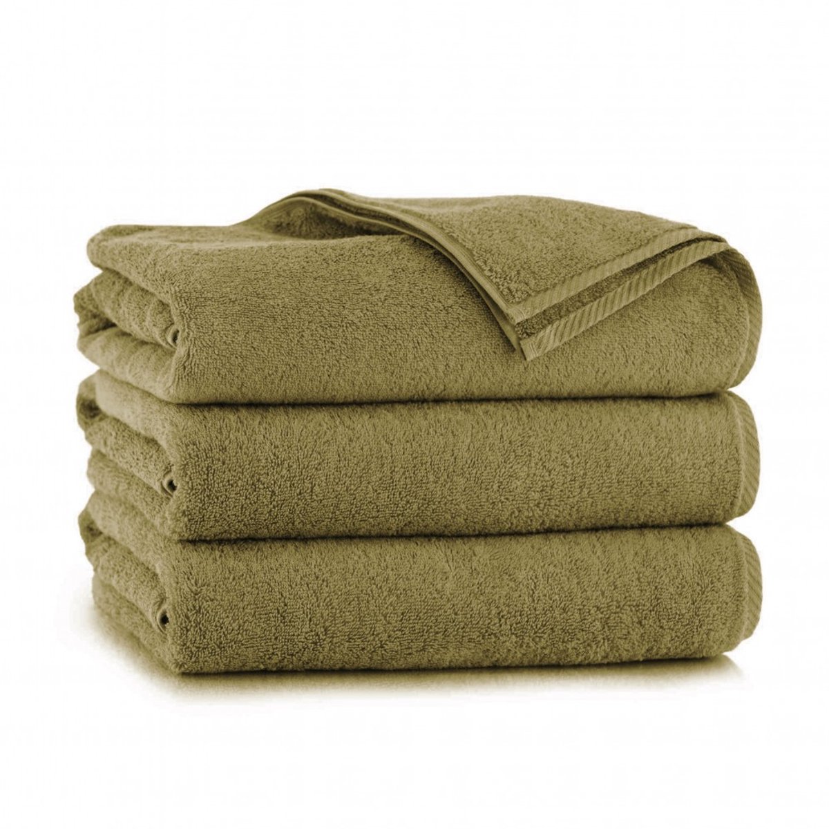 Zwoltex Kiwi Serie - Handdoek - Khaki - 70x140 - Ultrasoft