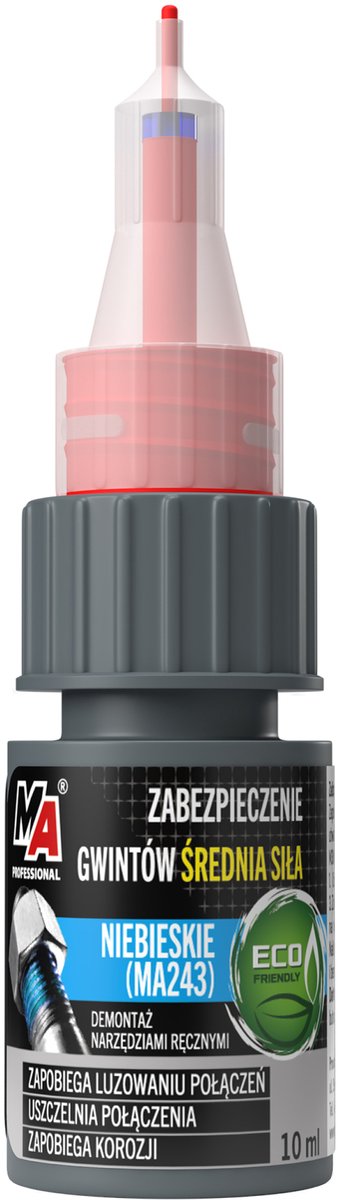 MA Professional - Serie - Middelmatig Draadvergrendelmiddel - Blauw - 10ml