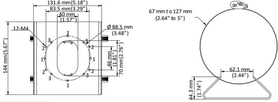 Hikvision DS-1275ZJ-S-SUS - Verticale Paalmontagebeugel van Roestvrij Staal​ van Hikvision — afbeelding 4