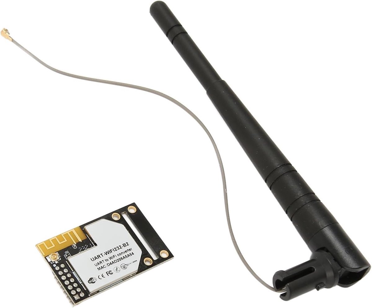 UART Naar Ethernet - Seriële Converter - Data Verzamelen - Transparante Transmissie - 14 x 10 x 4 cm - Zwart
