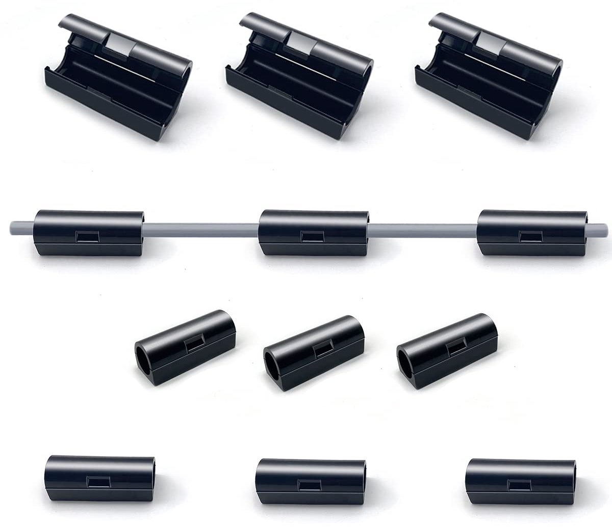 Dailygoods- Kabelclips Zelfklevend - 40 Stuks - Ronde Kabelhouders - Kabelbeheer Thuis/Bureau - Max. Kabeldiameter 6 mm - Sterke Hechting
