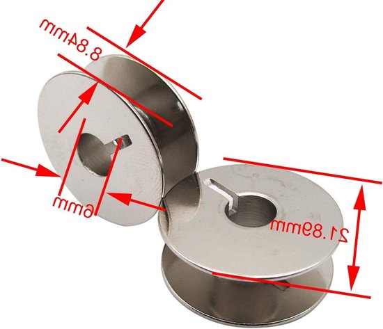 2 Stuks Blikdoos 9076 14mm + 20 Spoelen Geschikt voor PFAFF 130 230 800 1211 1222 en 9033S — afbeelding 3