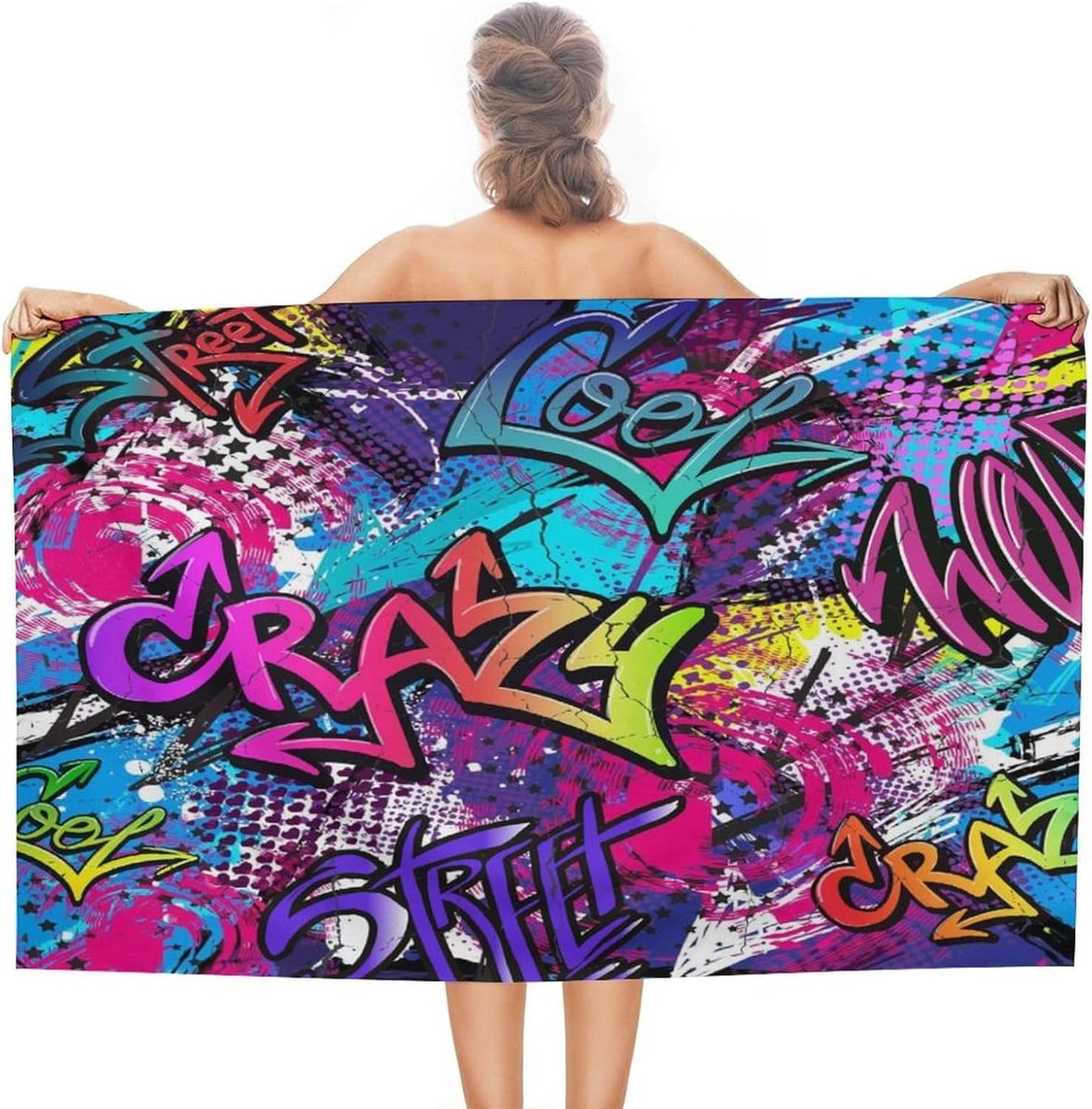 Badhanddoek - Strandlaken - Zwemmen en zonnen - Sneldrogende microvezel - 80x130 cm - Abst