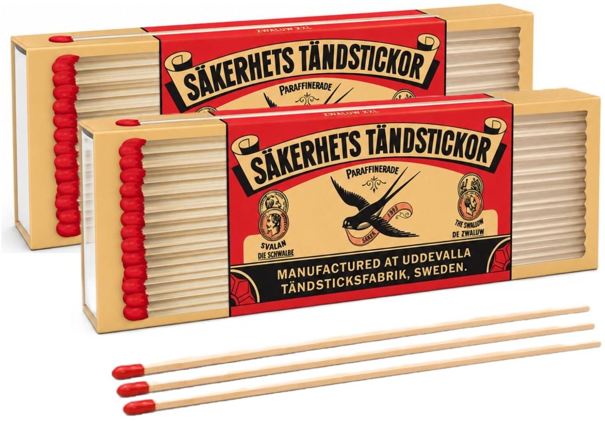 Zwaluw XXL lucifers - 80x stuks - 20 cm - aanmaaklucifers - bbq - bbq - kachel - open haard aansteken