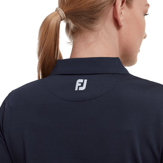 Footjoy Stretch Pique Solid Golfpolo Dames Navy Maat S van Footjoy — afbeelding 2