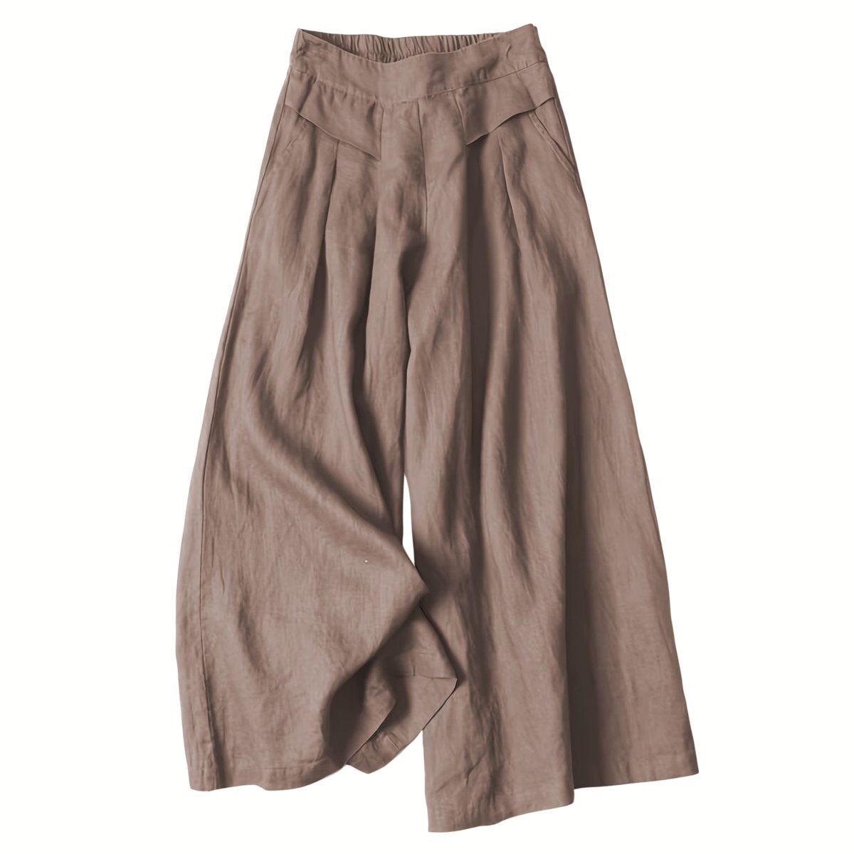 Currero Linnen Broek Dames Zomerbroek Volwassenen Lange Broek Pantalon Strandbroek Zomer Ibiza Stijl Roest