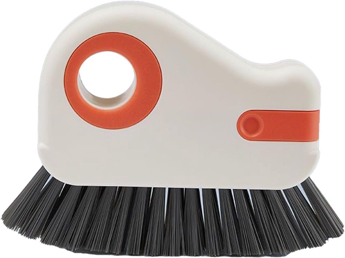 Raamrailreiniger - Groefreiniger - Kieren Schoonmaken - 2-in-1 Dubbele Functie - 13 cm - Oranje