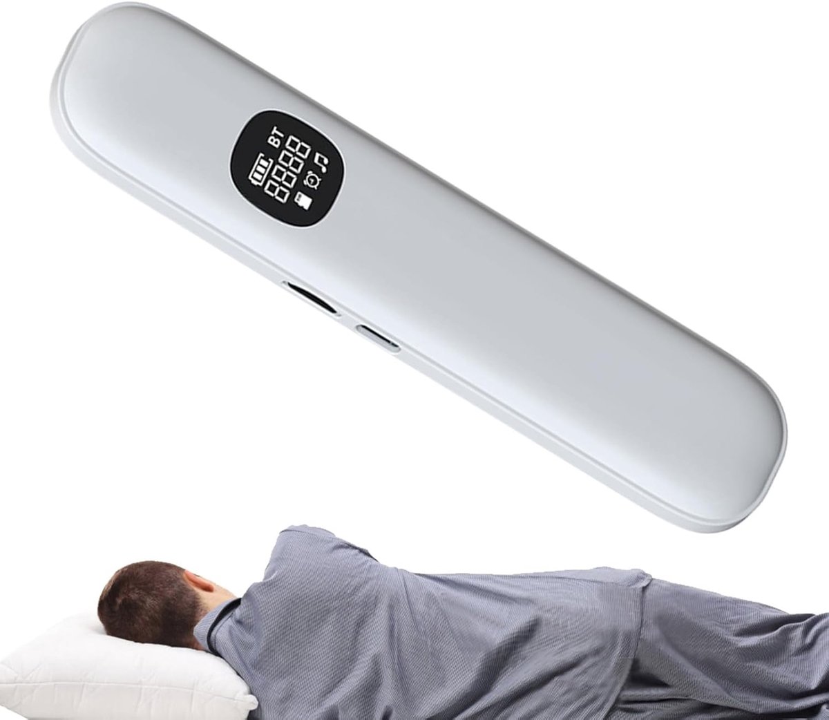 Luidspreker Kussen - Slaap Geluid - Rustige Nachten - Botgeleiding Technologie - 157 cm - Zwart