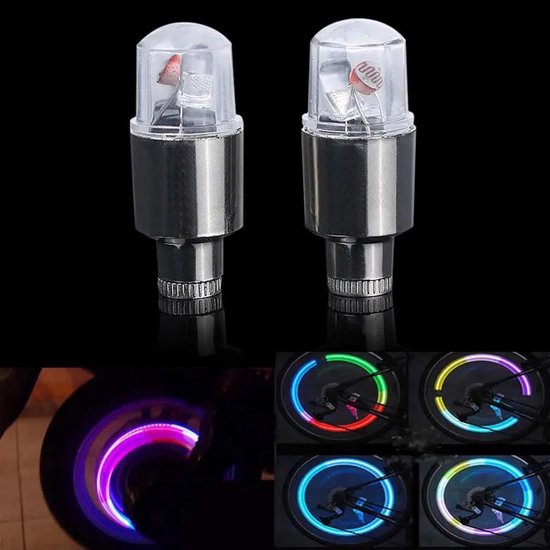 Fiets Wiel Verlichting - Fietslampjes Ventieldop - Fiets Veiligheid - Waterdicht Ontwerp - Universele Maat - Rood — afbeelding 5