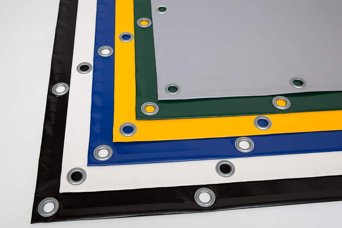 Zeil PVC - Afdekzeil Waterdicht - Bescherming Buiten - Versterkt Weerbestendig - 6 x 1 Meter - Grijs