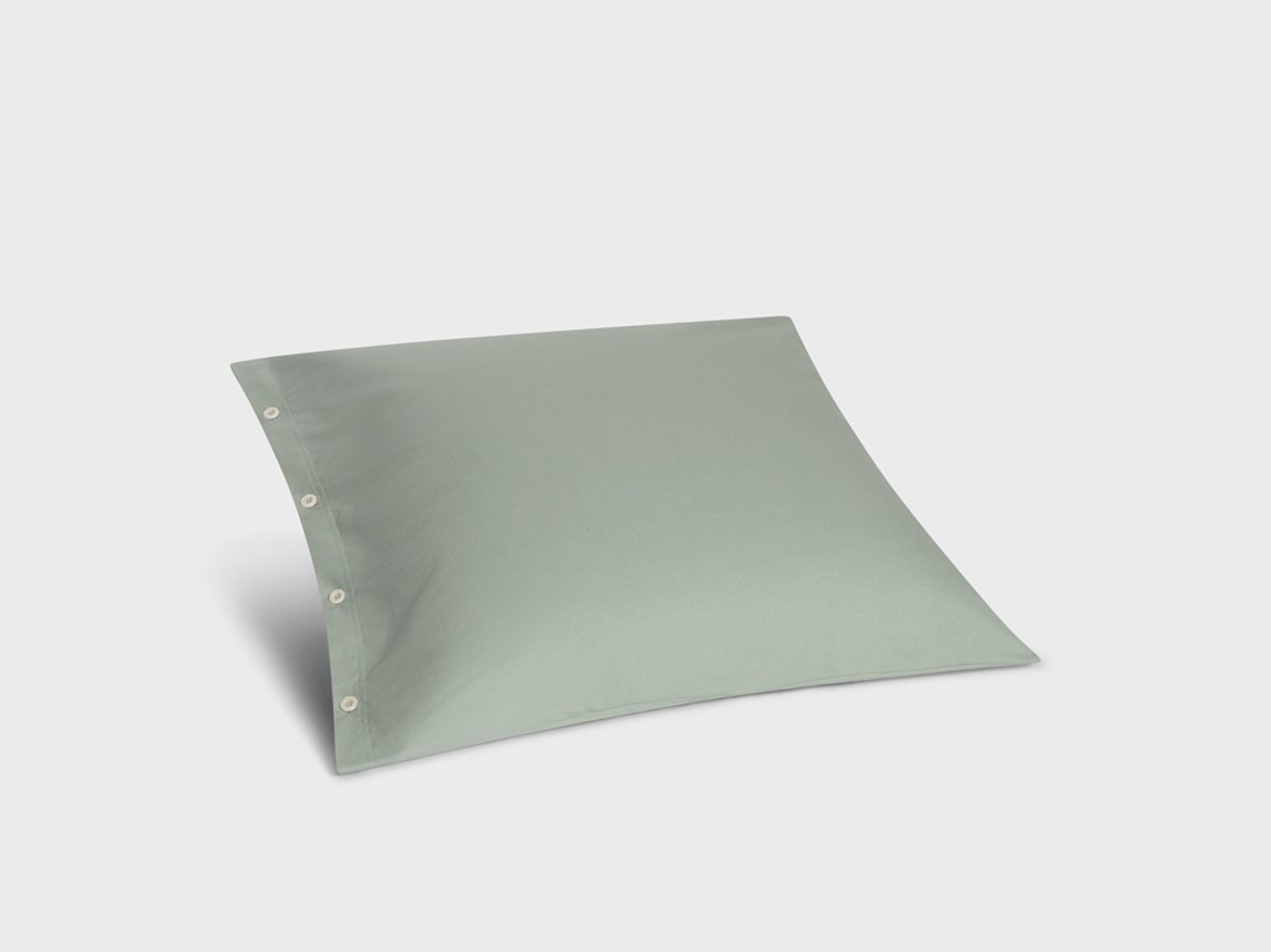 Yumeko kussensloop flanel pale groen 65x65 - Biologisch & ecologisch - 1 stuk