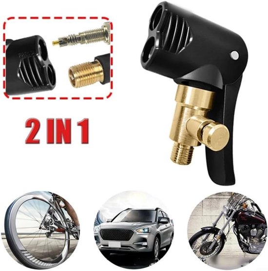 Auto Ventiel Adapter - 2stuks - Autopomp - Ventiel verlengstuk - Geschikt voor campers, auto's, fietsen, aanhangers en transportvoertuigen - 16 cm - met Luchtslang — afbeelding 5