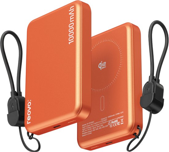 Mijnhoesjes Powerbank 10.000 mAh Magnetisch Opladen - Mijnhoesjes - €29,95