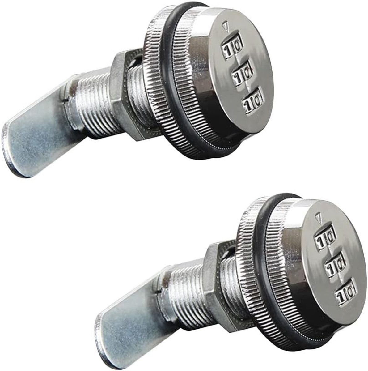 Set van 2 Combinatie Cam Locks met 3-cijferige Wachtwoordbeveiliging voor Kast, Lade en Kluis - Sleutelloze Beveiliging voor Veiligheid en Toegang