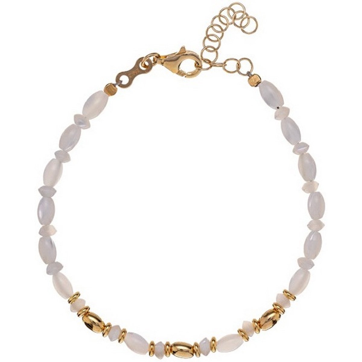 ALISIA AL4568 GOLD-PLATED ARMBAND MET PARELMOER 1 STUK