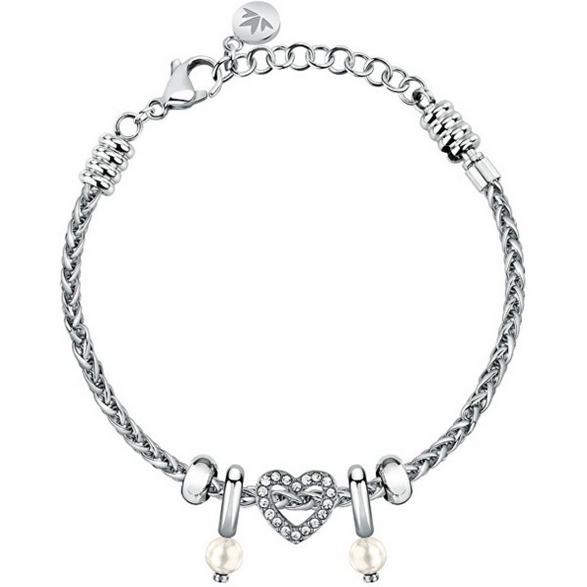 MORELLATO DROPS SCZ1399 STAINLESS STEEL ARMBAND MET BEDELS KRISTALLEN EN PARELS 1 STUK