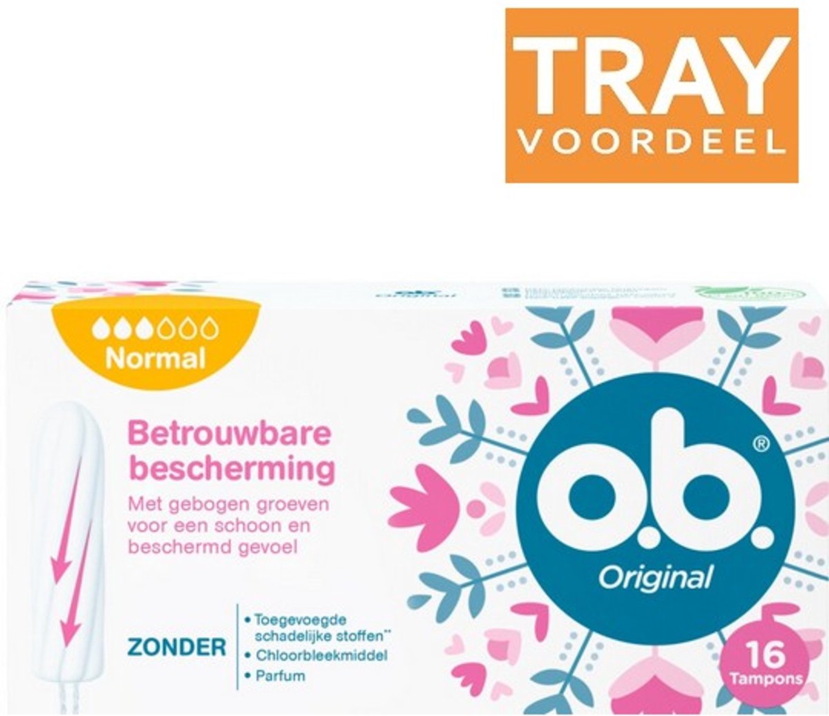 OB ORIGINAL NORMAL TAMPONS 180 X 16 STUKS