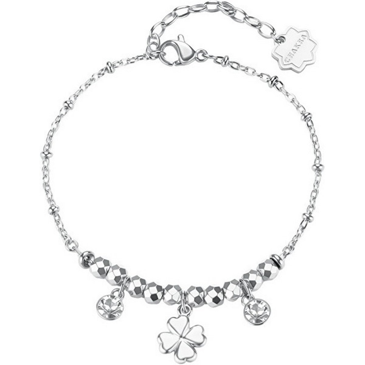 BROSWAY CHAKRA BHKB265 STAINLESS STEEL ARMBAND MET BEDELS EN KRISTALLEN 1 STUK