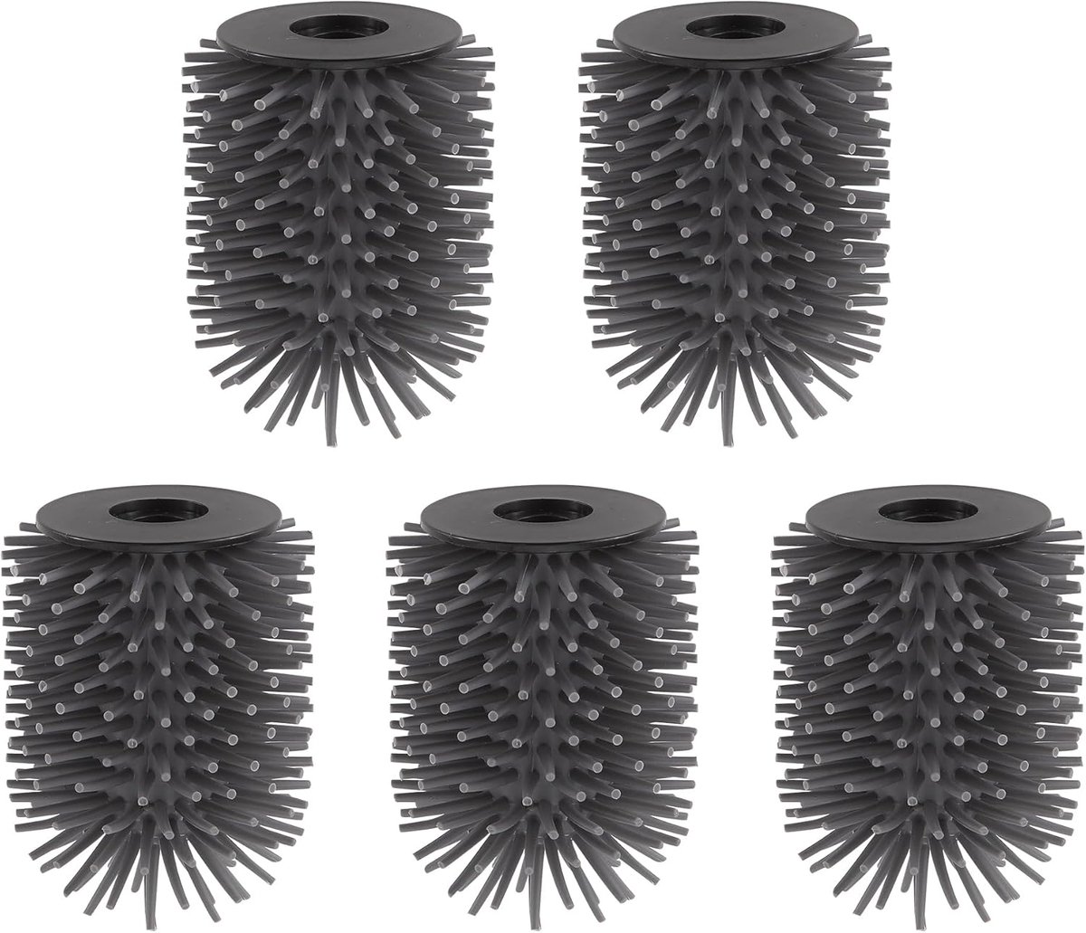 SnelShoppen - Siliconen Toiletborstelkoppen (5 stuks) voor Hygiënische BGL Toiletborstels, Sneldrogend en Flexibel - Standaardformaat 6,8 x 9 cm